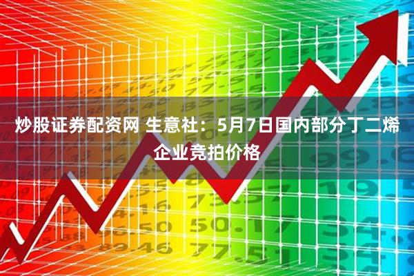 炒股证券配资网 生意社：5月7日国内部分丁二烯企业竞拍价格